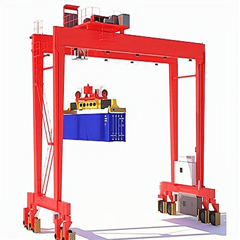 湖南岳阳码头集装箱龙门吊的无人化作业